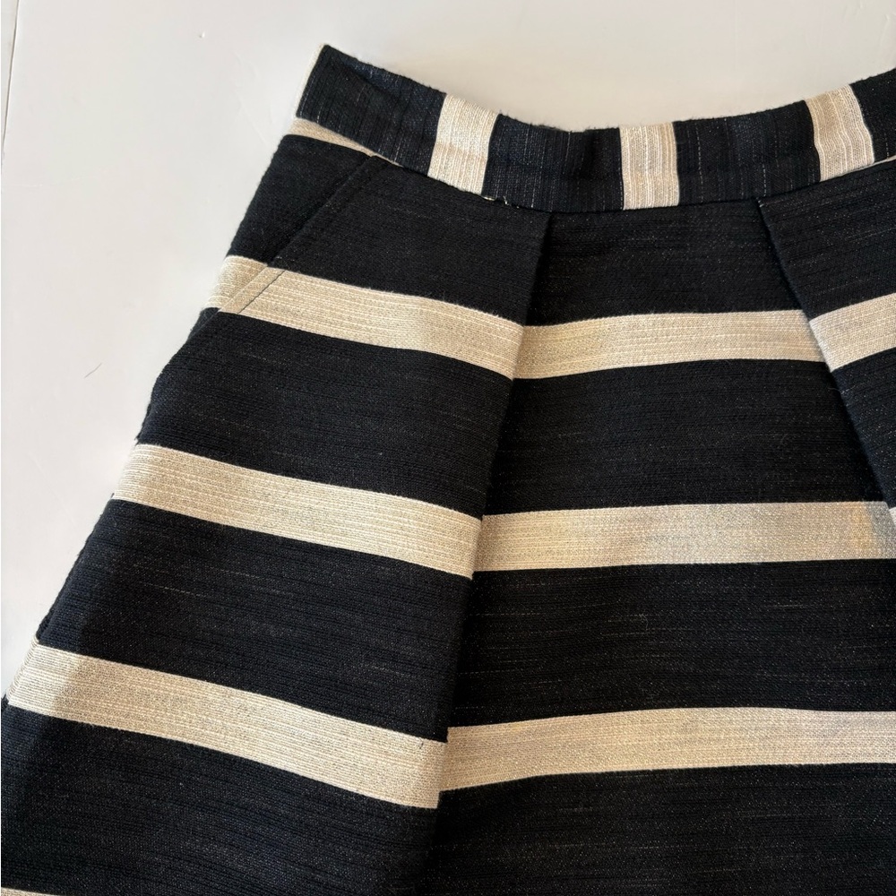 Hutch Black and Gold Striped A-Line Skirt Size 2 - Picture 2 of 6